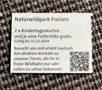 10 Gutscheine Naturwildpark Freisen 2 Kindertageskarten Wildpark Saarland - Merchweiler Vorschau