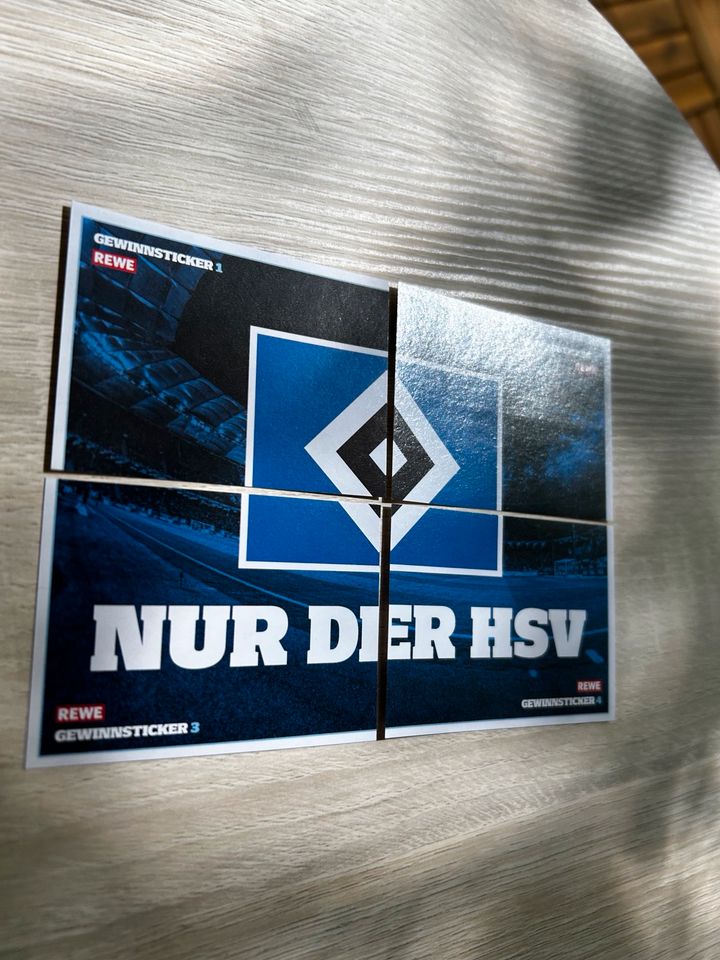 HSV alle 4 Gewinnersticker ! | Rewe Aufkleber Hamburger SV in Braunschweig