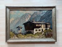 Hans Zachmann München Gemälde „ Berghütte vor Alpen „ München - Sendling Vorschau