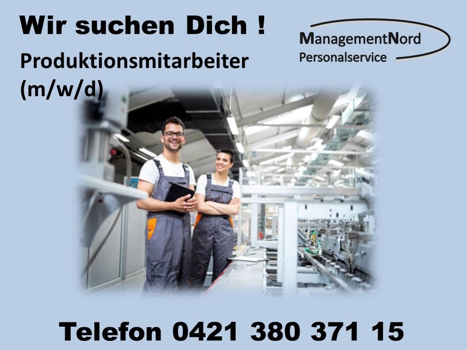 ⭐️ Produktionsmitarbeiter (w/m/d)⭐️zur Vermittlung gesucht! in Bremen