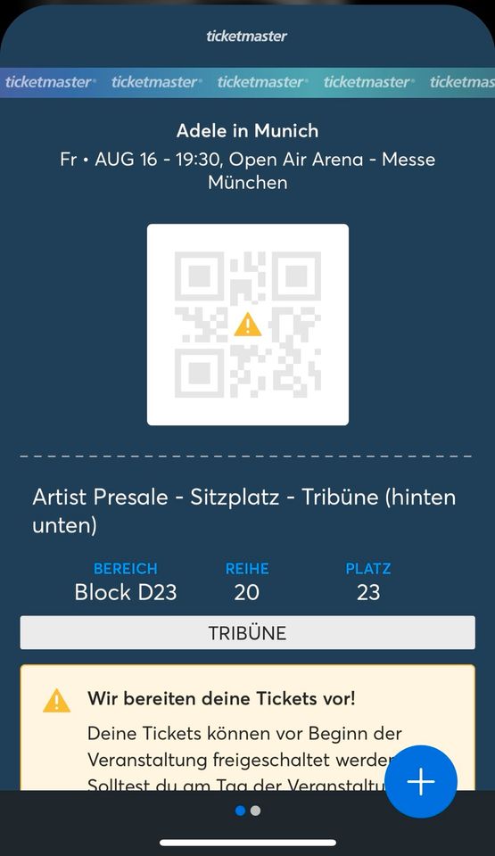 2x Tickets Adellle in München am 16.08.24 in Schönefeld