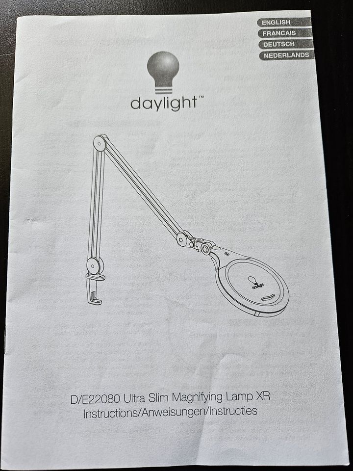 Daylight Lupenlampe groß, Linse 17,5 cm , 3 Dioptrien in Büchen