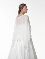 Cape  Crêpe-Georgette Ivory Hochzeit Braut Stola Jacke Baden-Württemberg - Meckenbeuren Vorschau