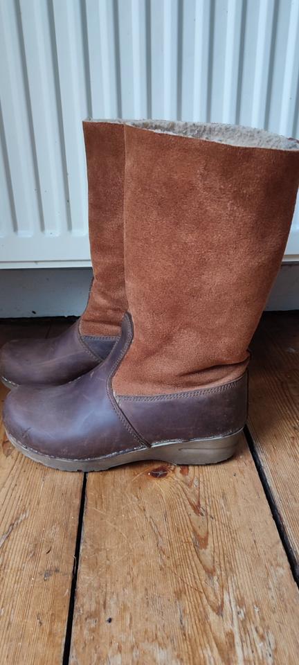 Sanita Clogs Stiefel gefuttert 38 Vintage Oko Hippie Waldorf