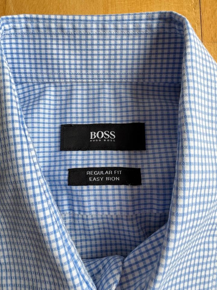 Hugo Boss Hemd Regular Fit Easy Iron kurzarm Gr. 39 neuwertig in Dudeldorf - Ordorf