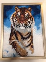 Kreuzstich Bild Unikat Tiger im Schnee Nordrhein-Westfalen - Krefeld Vorschau