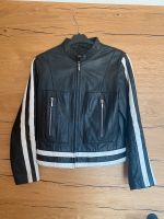 Lederjacke Bikerjacke Gr M Leder schwarz weiß Bayern - Flintsbach am Inn Vorschau