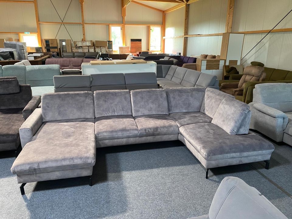 Sofa Wohnlandschaft mit Sitztiefenverstellung Federkern in Neuenkirchen