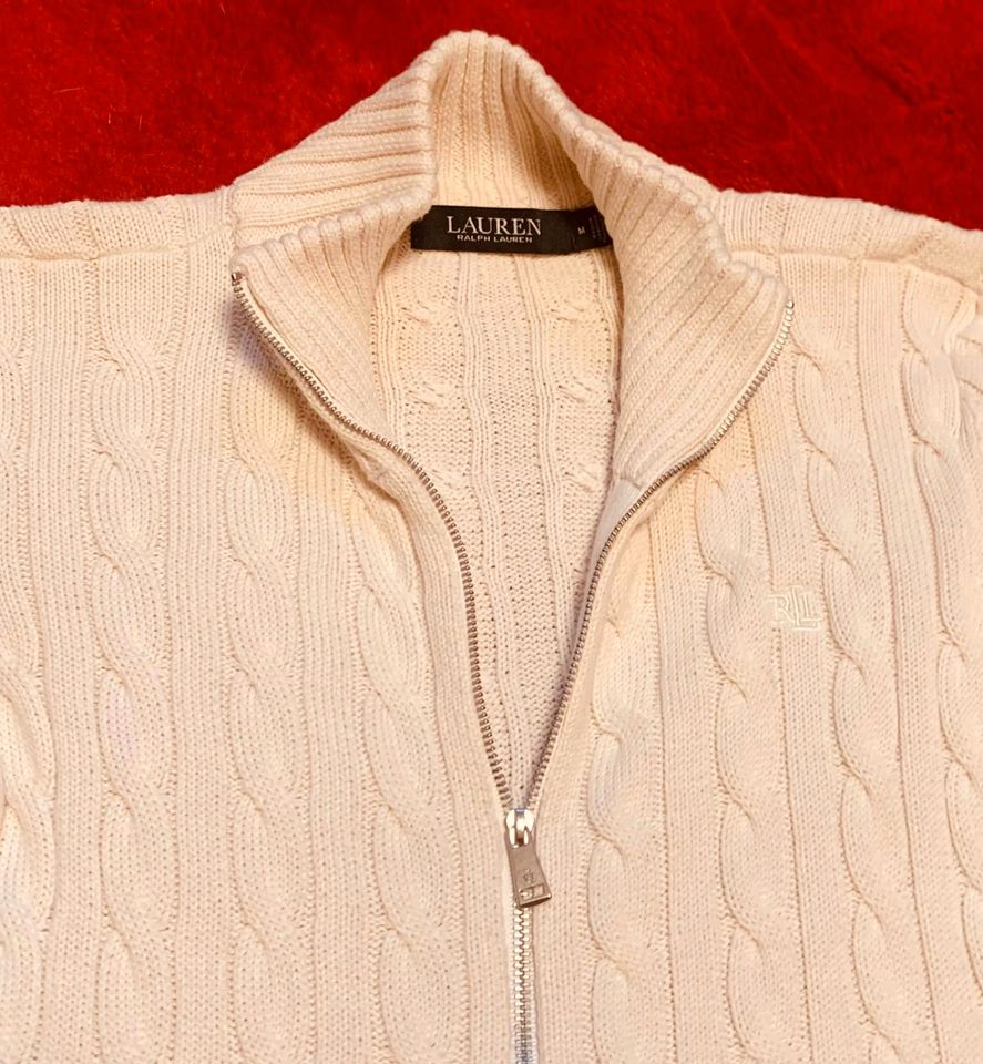 Neu  Ralph Lauren Zopfmuster Strickjacke Cardigan Pullover gr M in Bergheim