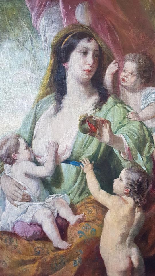 Gemälde antik barock die stillende Mutter in Kyritz