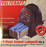 9V-Block Doppel-Schnellladegerät Voltcraft P9-2 + 1 9V-Akku Nürnberg (Mittelfr) - Südoststadt Vorschau