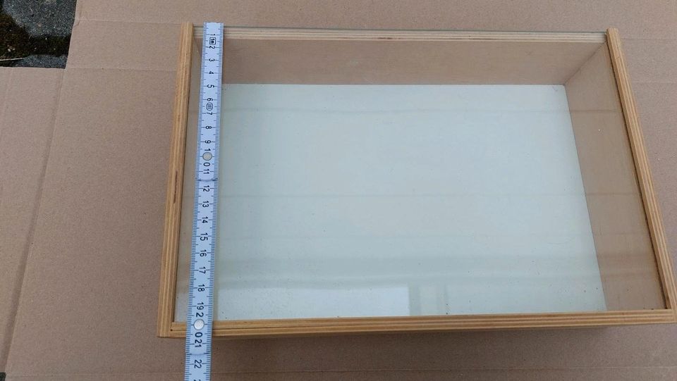 Retro Objektrahmen Objektträger aus Holz mit Echtglasscheibe in Hanau