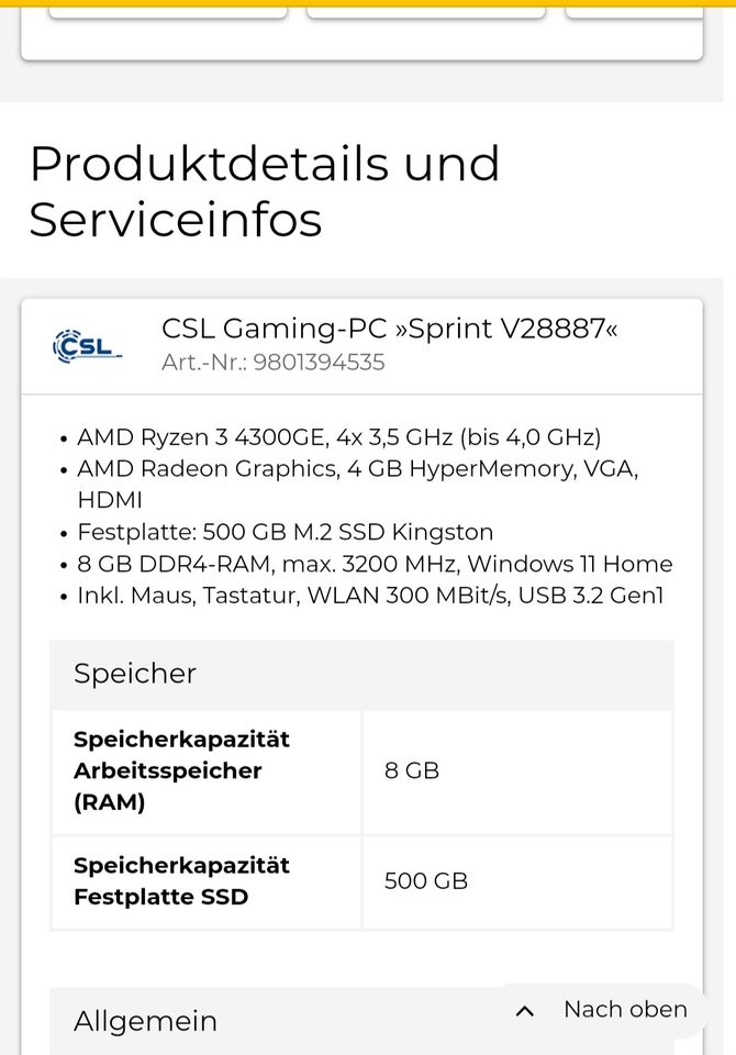 CSL Gaming-PC »Sprint V28887« in Grettstadt