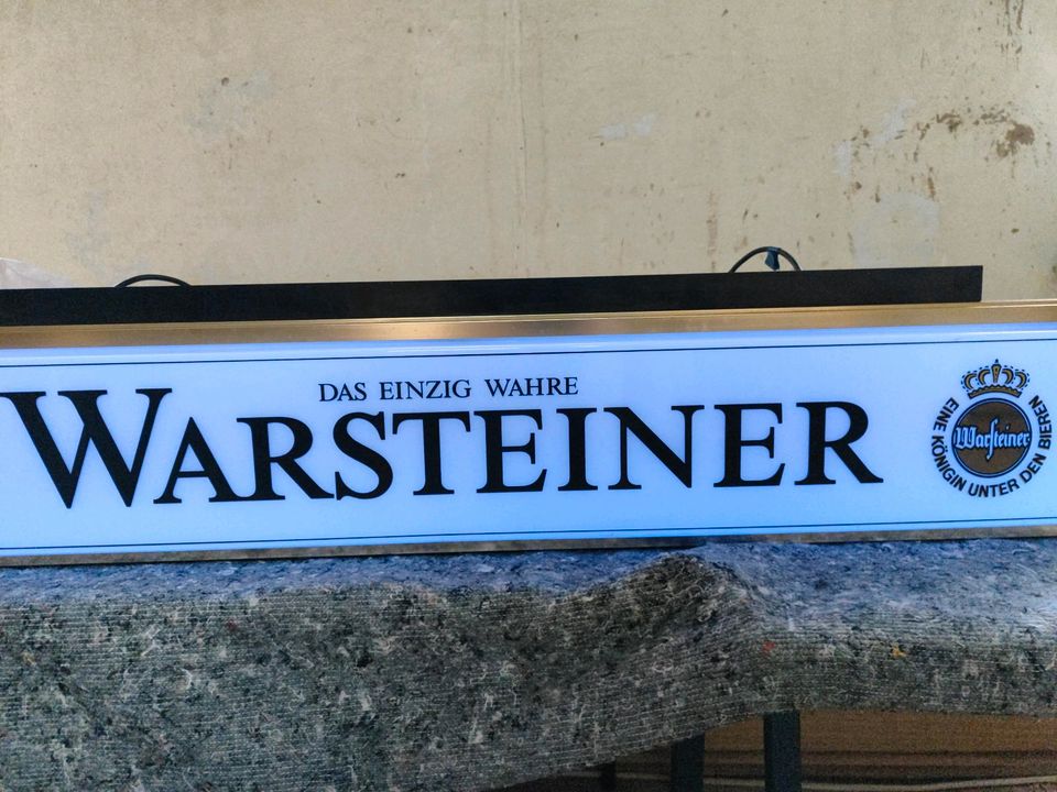 Leuchtreklame Warsteiner Das einzig Wahre in Wettin-Löbejün