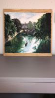 Ölbild Gemälde Landschaft Fluß Frankreich 39 x 37 cm Bayern - Marktheidenfeld Vorschau