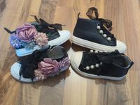 Sneaker mit Perlen und dekorativen Schnürsenkel oder Blumen Berlin - Hohenschönhausen Vorschau