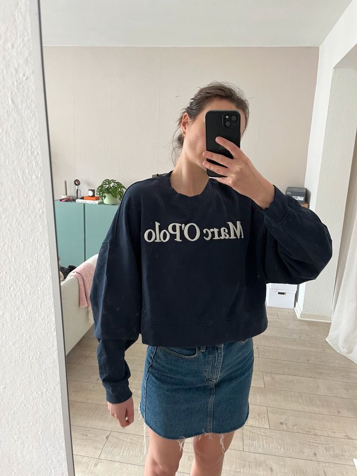 NEU Marc O Polo Sweater Sweatshirt Blau Langarm Stickerei in Köln