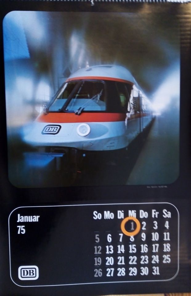DB-Fotokalender 1975, ungebraucht, A3, Eisenbahnmotive in Kalenborn-Scheuern