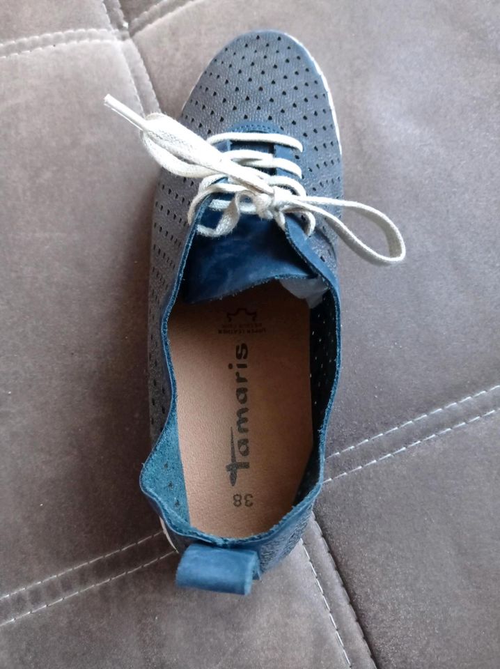 Halbschuhe, Sommerschuhe, Tamaris 38, blau, neu in Rostock