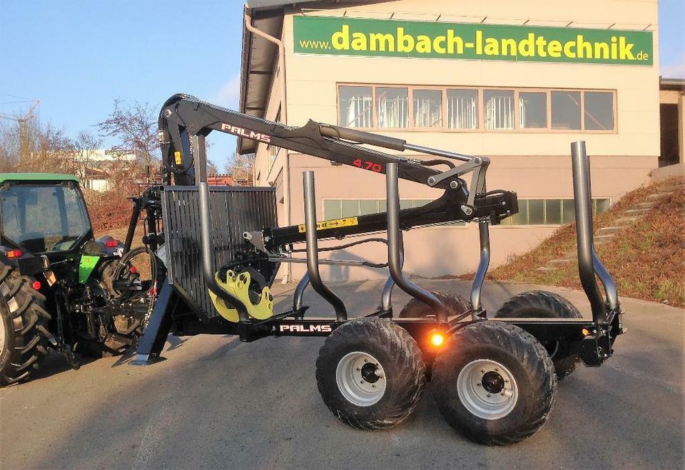 Rückewagen; Forstanhänger, Palms, Forstkran; Rückeanhänger, Holzh in Buchen (Odenwald)