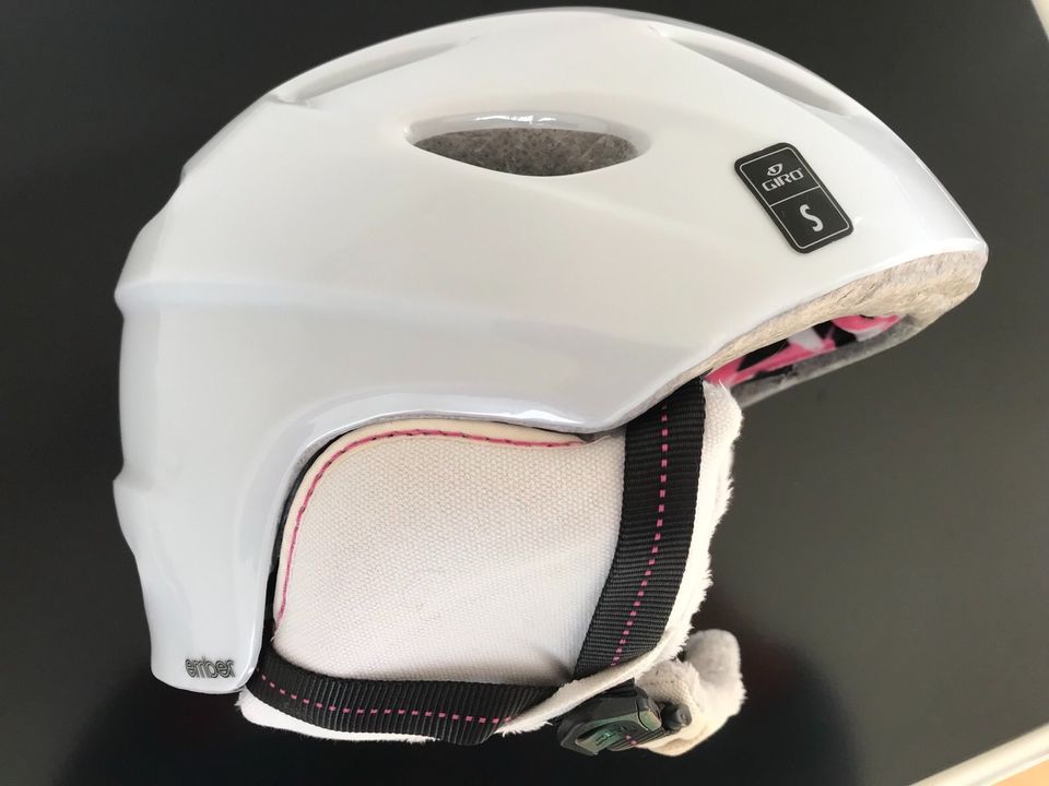 Original ember Damen-Skihelm Giro S Weiß inkl. Uvex-Brille Vision in Allendorf