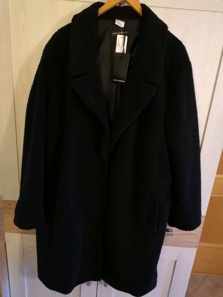 Sara Lindholm Webpelzmantel/-jacke, schwarz, NEU, GR 52/54 in Ruderting