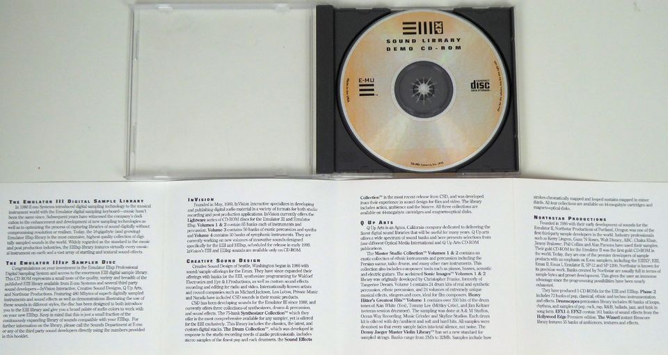 E-MU Sampler sampling Sound CD ROM EIII EIIIX ESI E4 in Oldenburg