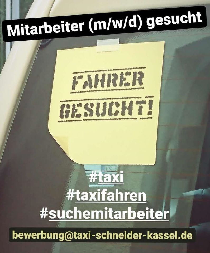 Teil- oder Vollzeit– Taxifahrer (m/w/d) in Kassel
