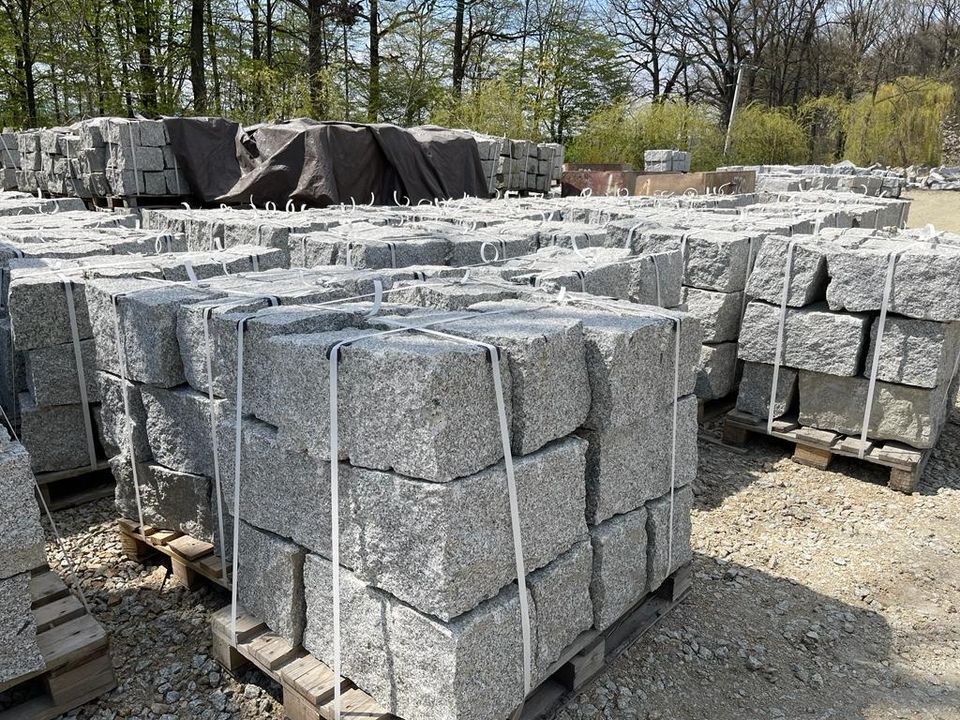 TOP♥GRANIT grau,Mauersteine 20x20x40 15 Paletten,Gartenmauer in Halle