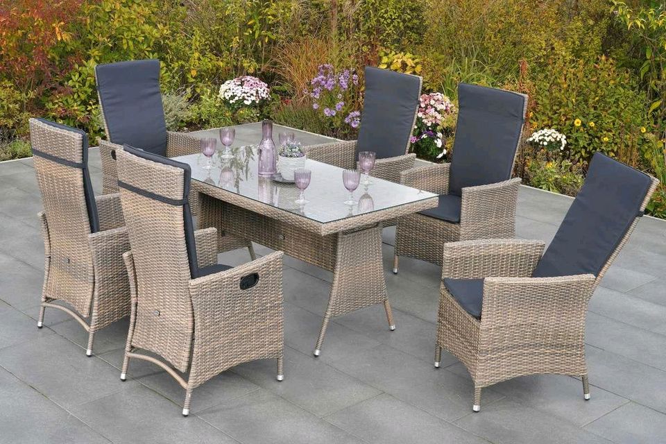 Merxx 9 tlg Set Ravello Polyrattan ausziehbar Neuware in Bad Segeberg