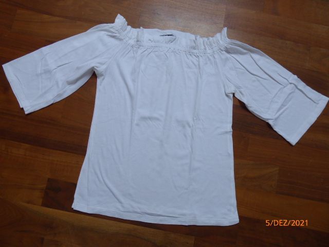 BENETTON - SISLEY - T-Shirt Top weiß Gr. 34/36 XS S -NEU- in Ehrenkirchen