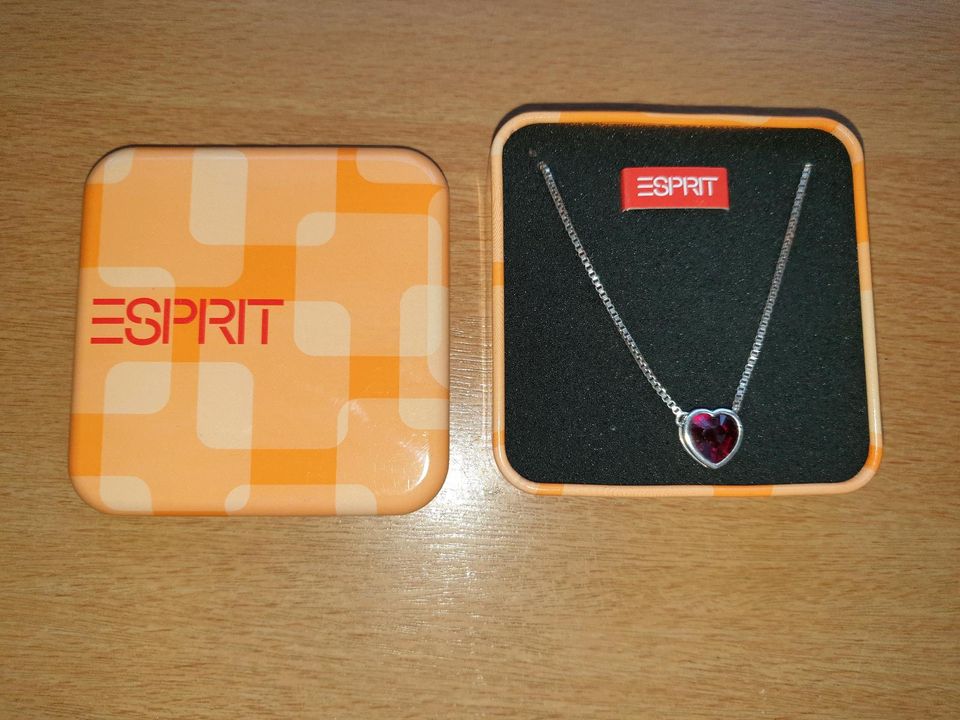 Sterling Silber 925er Kette rote Herz von Esprit in Niederwerth