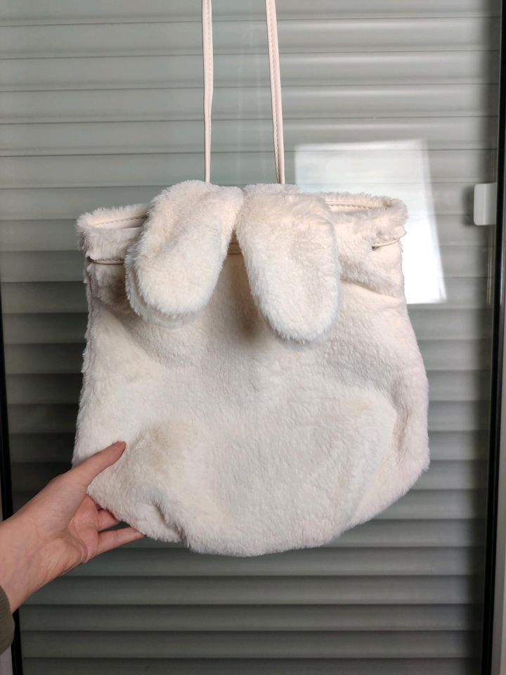 Weiß Creme Hase Ohren Puschel Tasche Umhängetasche Plüsch Lolita in Werl