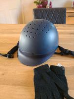 Reithelm  Helm in navyblau mit Handschuhen  Verstellbar  Kein Schleswig-Holstein - Barsbüttel Vorschau