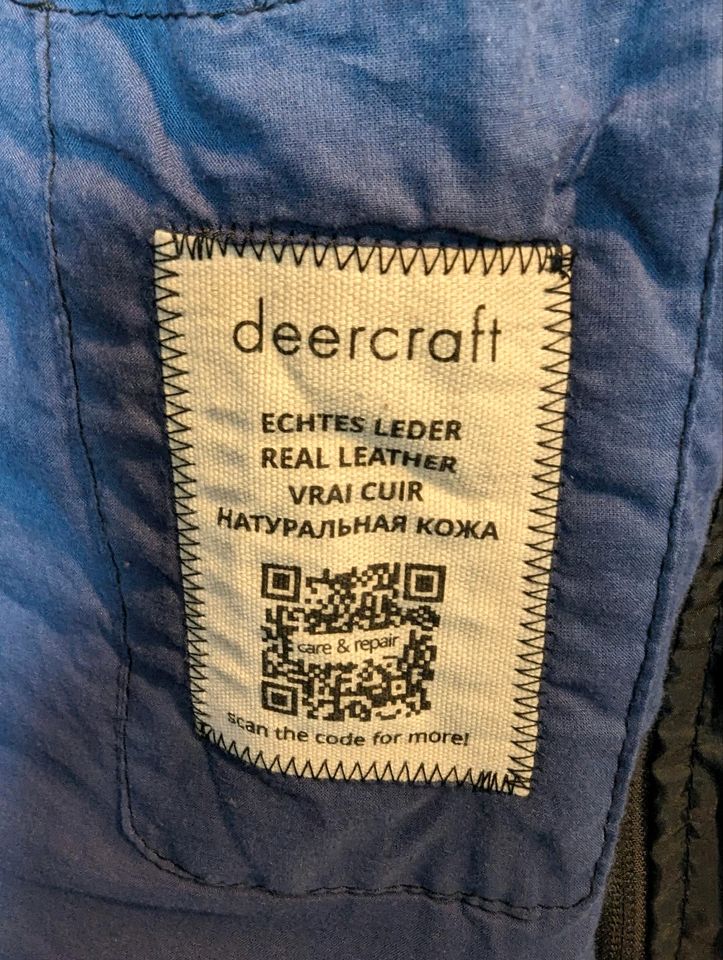 Deercraft Lederjacke Echtleder 4xl Größe 60 Herren braun Top in Lohne