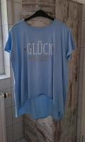 Oversize Longshirt 40-44 hellblau mit Aufdruck, Italy Mode Nordrhein-Westfalen - Lage Vorschau