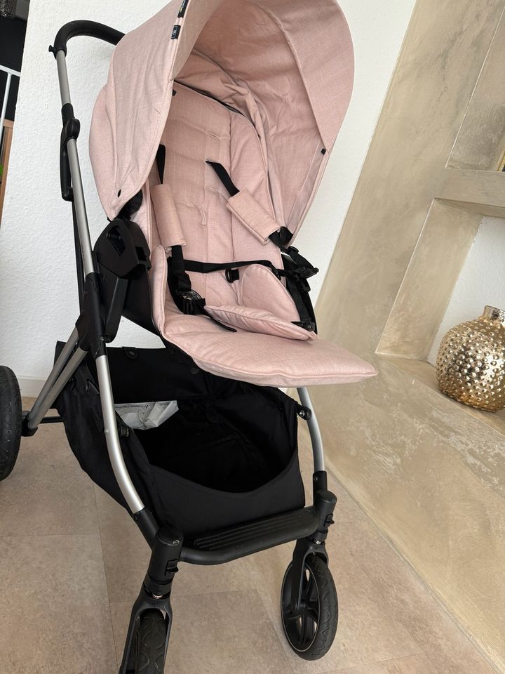 Hauck Kombi - Kinderwagen Vision X Duoset Silver Rose in Essen