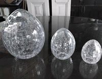 Set Glas Eier Krinkelglas (3teilig) Bayern - Rohrdorf Vorschau