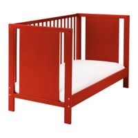 ♥️ IKEA Baby Gitterbett Anstellbett Beistellbett Juniorbett rot Duisburg - Walsum Vorschau