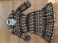 Orsay Kleid 36 braun Gold gemustert 3/4 Ärmel Volant Hessen - Groß-Gerau Vorschau