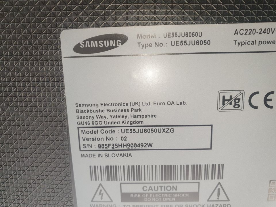 Samsung 55 Zoll Fernseher Smart TV, 4K Ultra HD ✳️Neuwertig✅ in Weilmünster