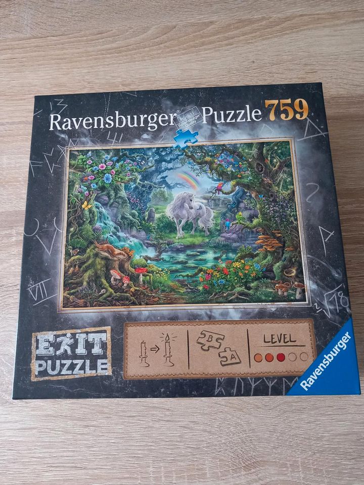Puzzle Ravensburger Einhorn Wald Magie Exit-Puzzle in Bützow