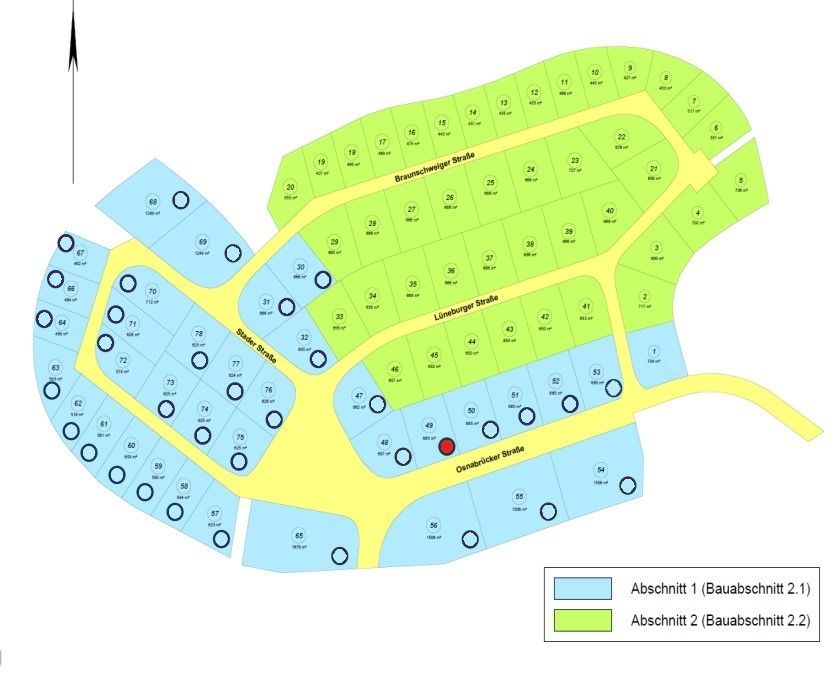 Baugrundstück zur Errichtung eines Ein- oder Mehrfamilienhauses im B-Plan "Nr. 39" der Hansestadt Stralsund, Parzelle 49 in Stralsund