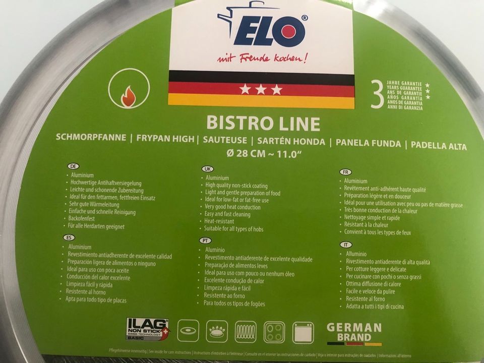 ELO Schmorpfanne Bistro Line 28cm Neu Ovp in Amberg