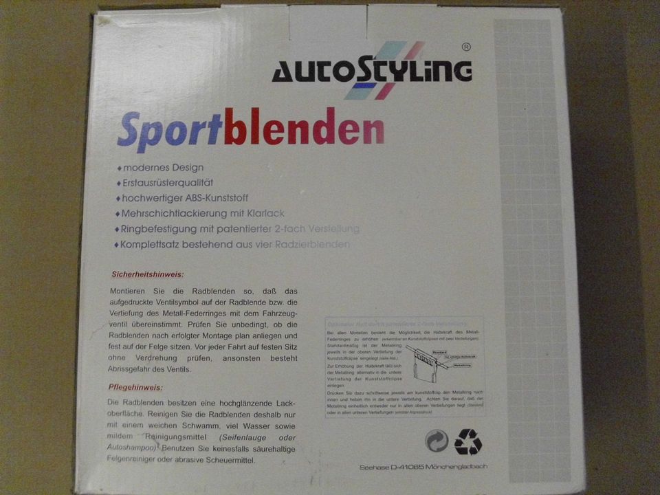 Auto Styling Sportblenden 14 Zoll in Holstenniendorf