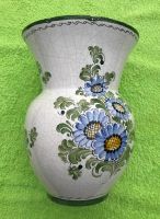 Vintage Keramik-Blumenvase: handbemalten Blumenmuster, Höhe: 21cm Kr. München - Feldkirchen Vorschau