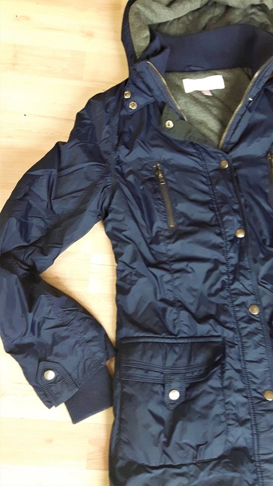 Jacke Langjacke Übergangsjacke Blau von Gharani Strok London Gr.S in Leimen