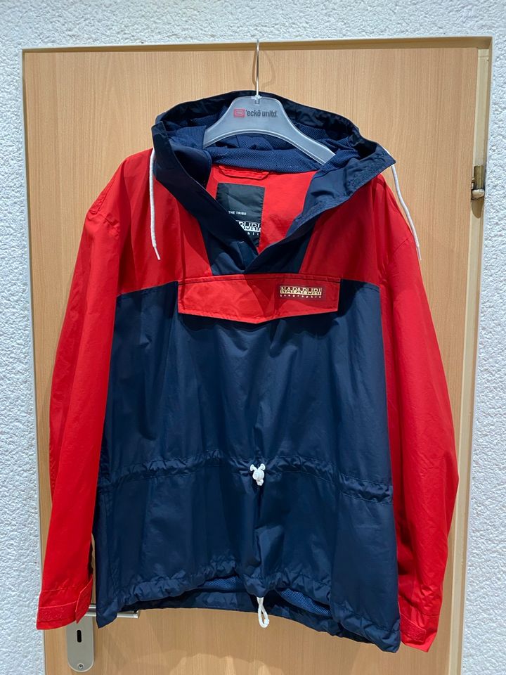 Napapijri Windbreaker NEU Loose Fit Gr. L Polyester Rot Blau in Werder (Havel)