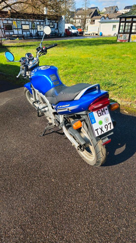 Suzuki GS500 U A2 Blau 2. Hand TÜV AUF WUNSCH Gut für Anfänger in Nümbrecht