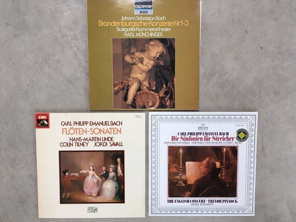 3x Schallplatte LP J. S. Bach Brandenburgische Konzerte Carl Phil in Osloß